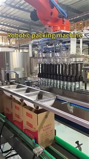 Robotic case packer #casepacker #packingmachine #Beverage mineral wat packing machine
