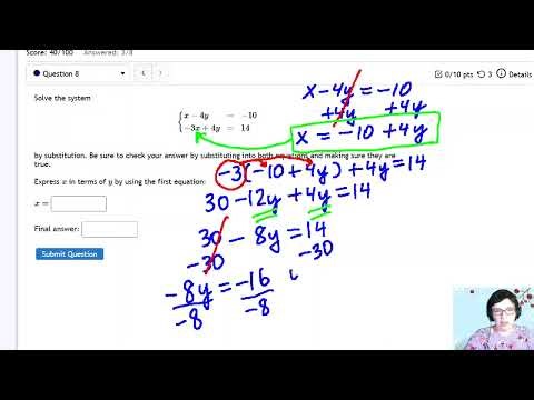 Solving a Linear System By Substitution: Example 2
