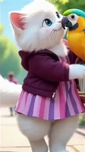 cat buying parrot #cat #ai #catshorts #aicatshorts
