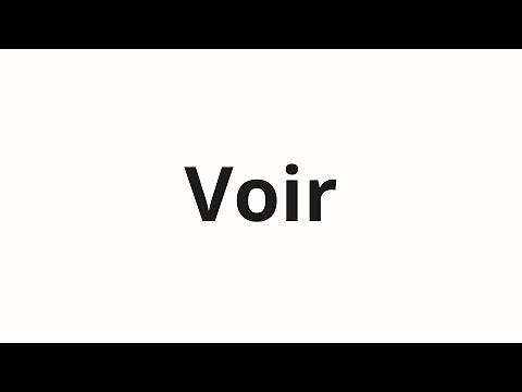 How to pronounce Voir