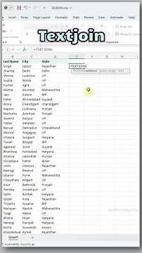 TEXTJOIN Function in Excel | Combine Multiple Cells in Seconds ⚡