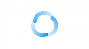 Round icon for joining download downloads. Three semicircles with a gradient. Alpha channel. Looped 2D animation. 4K