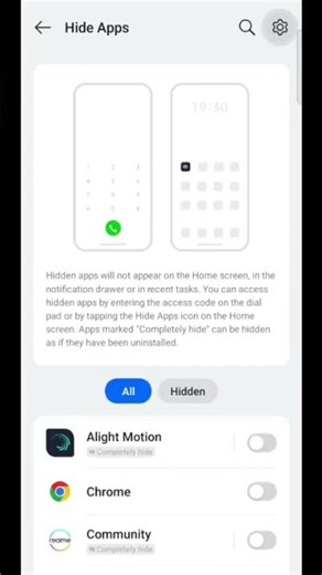 🫣 Mobile me app hide kaise kare // hide 📲