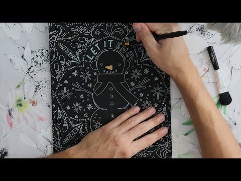 Scratch & Color Holiday Art (ASMR)