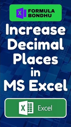 How to Increase Decimal Places in Excel #excel #shorts #exceltutorial
