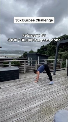 30K Burpee Challenge 💥 3810 Down #fitnesschallenge #shorts #burpees