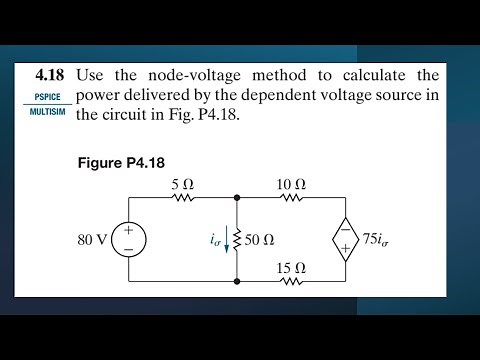 Problem 4.18 (Nilsson Riedel) Electric Circuits 12th Edition - Node-Voltage Method