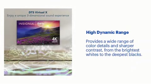 INSIGNIA 43" Class F50 Series LED 4K UHD Smart Fire TV, Voice Remote with Alexa, Stream Live TV Without Cable