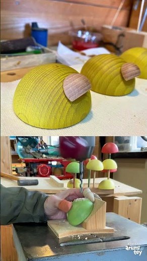 これをのっけて完成！土台もあたまも手作りがいい くるくるまわって1歳さんが喜ぶ、ひっぱってあそぶ木のおもちゃ #木のおもちゃ #京都 #おすすめ #人気 #グッドトイ