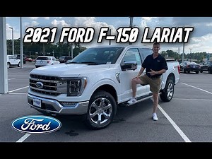 2021 FORD F-150 LARIAT - Detailed Walkaround, Startup & Interior Features