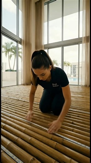 Satisfying Bamboo & Resin Floor Transformation: Luxury Home Design 🤤✨