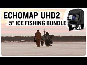 Simple, lightweight & effective: 5" ECHOMAP™ UHD2 Ice Fishing Bundle