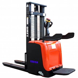 [Hot Item] Electric Powered Pallet Stacker Stand on Type Full Electric Pallet Stacker Battery Operated 1.5t 1.5 Ton with EPS Electronic Power Steering