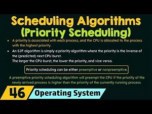 Scheduling Algorithms - Priority Scheduling Video Lecture | Crash Course for GATE CSE - Computer Science Engineering (CSE)