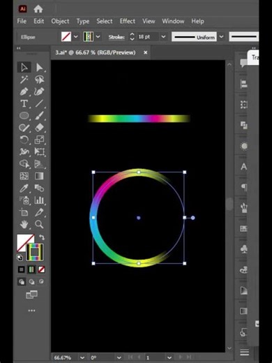 Gradient Vortex in Illustrator, Spiral illusion trick, Adobe Illustrator, Colorful Conch.