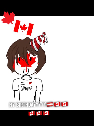 HAPPY BIRTHDAY TO ME! Oh, and I want to apologize for the no uploads, Ive been in the trenches lately and I have no motivation to post or even reply to messages! Really sorry. ❤ and the drawing isn't well made because I was rushing through it so I can greet my friend on time! Thank you to everyone who has supported me! and I want to mention, I am not RCTA. Canadian isn't even a race regardless. yes, I waited till 12 to post this #canada #canadian #birthday #viral #fyp