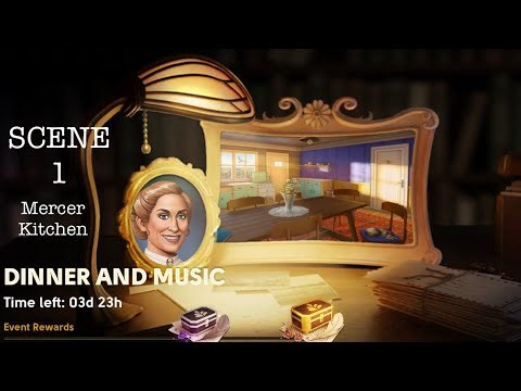 Dinner and Music Secrets Event Scene 1 - Mercer Kitchen. No loading screens. June’s Journey