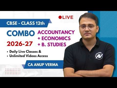 Live Classes For Accountancy | Economics | Business Studies | Class 12th CBSE | Board Exam 2027