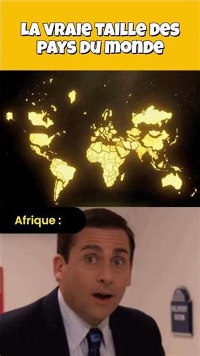 La vraie taille des pays du monde #superficie #afrique #cartedumonde