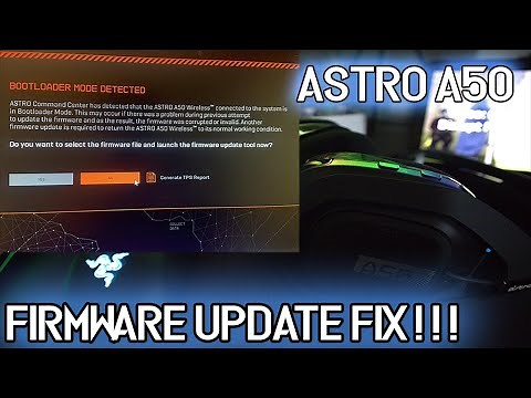 HOW TO FIX ASTRO A50 FIRMWARE UPDATE ERROR ON WINDOWS 2020