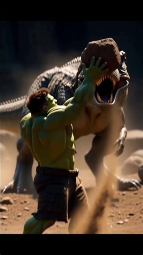 HULK vs DINOSAUR 🦖 | Jungle Monster Fight | Angry Hulk Smash | AI Action Viral Short #hulk