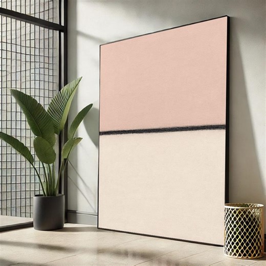 Rothko Style Peach and Cream Canvas Iconic Color Field Painting Reproduction for Modern Living Room Decor  Art Collectors