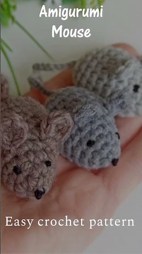 Easy crochet mouse, amigurumi mouse FREE video tutorial