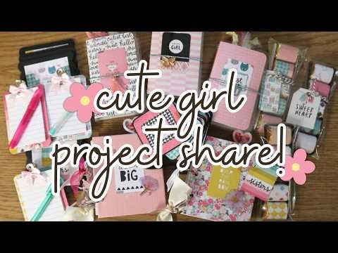 Crate Paper CUTE GIRL Project Share 🩷 20 ITEMS made with a 6 x 6 paper pad! | madebycarlyrose