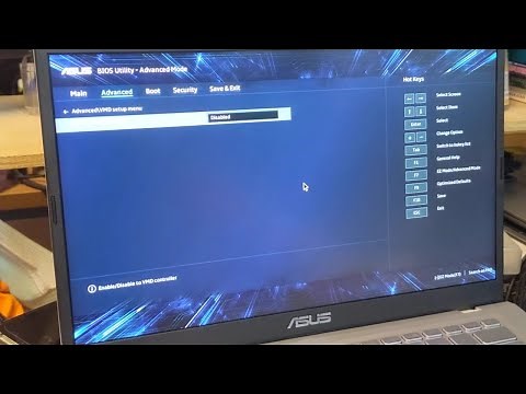 Resolve Missing SATA Mode Operation on Asus Laptops UEFI BIOS