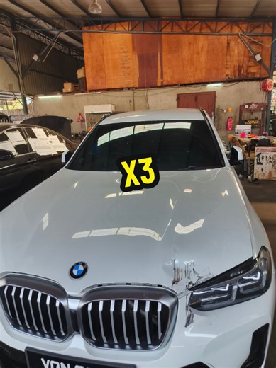 BMW X3 G01 ketuk dan tarik bonet depan kemudian cat.