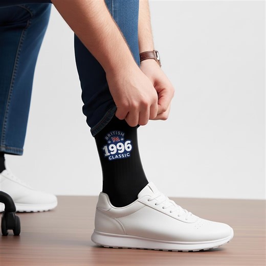 Men's 30th Birthday Socks – British Classic Gift 1996 Design, UK 6-11