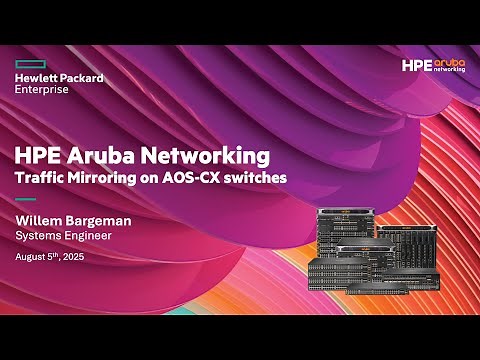 Traffic mirroring on AOS-CX Switches