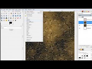 GIMP : How to make a reptile's skin texture using GIMP's effects / HD