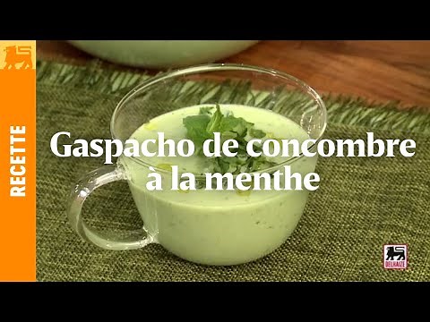 Gaspacho de concombre à la menthe