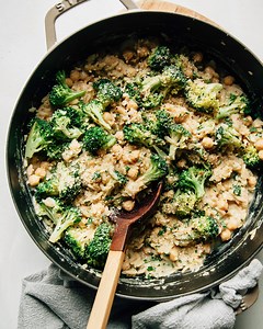 Creamy Lemon Orzo with Chickpeas & Broccoli | The First Mess