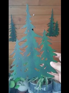 Pine Tree Decor Tree Wall Decor Outdoor Metal Wall Art Decor Hanging Farmhouse Country Forest Cabin Decor