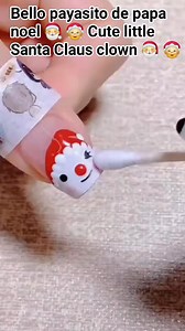Bello payasito de papa noel 🎅 🤶 Cute little Santa Claus clown 🎅 🤶 #naildashes #navidad2025 #NavidadColombia #nailart #uñas #manicure #navidad #pedicura #nailinspiration #fblifestyle | Marqueza Flores