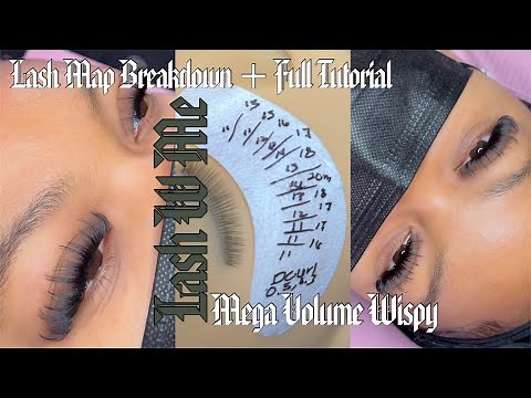MEGA Volume Wispy Doll Eye Eyelash Extension Tutorial + Lash Map Breakdown