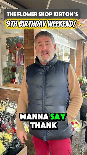 🎂🎂Happy Friday… did you know that this weekend is our shops’ 9TH BIRTHDAY WEEKEND! 🎉 9 whole years of our ownership of The Flower Shop Kirton! 💐 .. and how far we have come in that time! 😅 As a thank you to all of our amazing customers, supporters and friends… tomorrow (Saturday 1st) we are hosting a little thank you celebration in the shop, with cakes, goodies and lots of Fizz for anyone that fancies popping in to join us for a glass or a sweet treat! 🥳🎂 Our shop is only what you have he