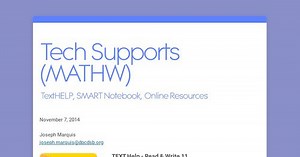 Tech Supports       (MATHW)