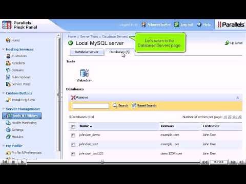 How to configure and manage Database Servers in Plesk