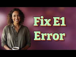 What Causes Washer Error Code E1 to Stop Your Machine?