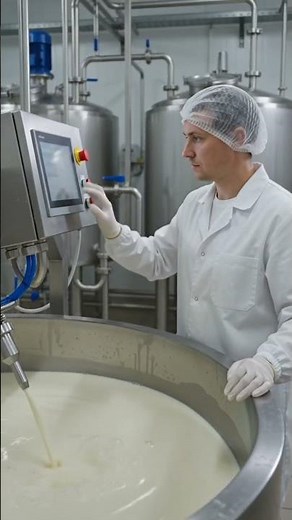 How Cheese is Made in a Factory — From Raw Milk to Finished Wheel (Inside Look) #foodproduction