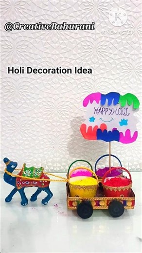 Holi Decoration ideas|Diy Holi platter|Holi special craft #shorts #holi