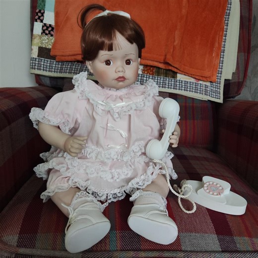 Danbury Mint Porcelain Doll - Andrea Doll - Adorable Babies Collection From Danbury Mint - Doll Collector Piece - Cabinet Decor - Telephone - Etsy Australia