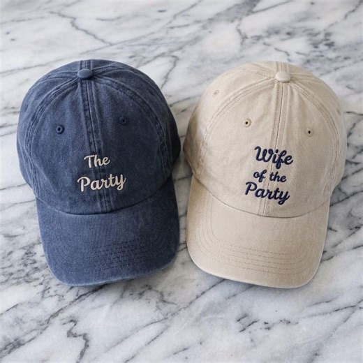 Bachelorette Party Favors, Custom Embroidered Dad Hat, Wife of the Party Cap, Vintage Washed Cotton Hat, Personalized Bridal Shower Gift - Etsy