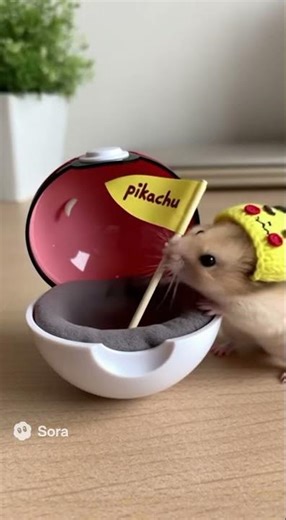 Did someone call Pikachu? #hamster #pokemon #sora2 #cute #pets