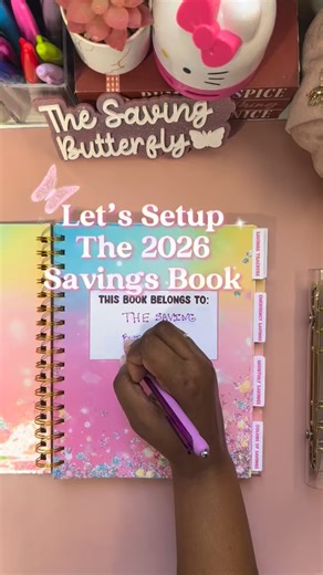 Setting Up the 2026 Savings Book❗️🦋 . . . . #thesavingbutterfly #savingmoney #budgetingforbeginners | The Saving Butterfly