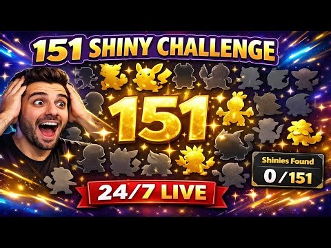 🔴 LIVE 24/7 Pokémon Shiny Hunting | Full Odds Shiny Dex Challenge | Pokémon LeafGreen