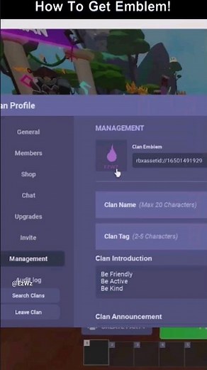 How To Add Custom Emblem To Bedwars Clan- #roblox
